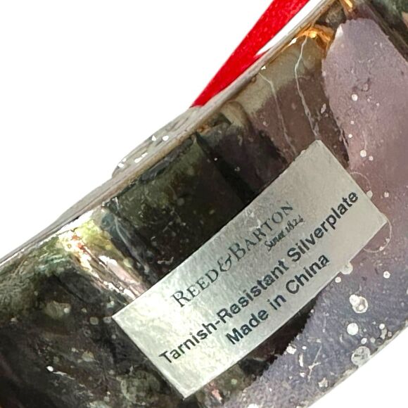 Vtg Reed & Barton Tarnish Resistant Silverplate ROCKING HORSE Christmas Ornament - Picture 8 of 9